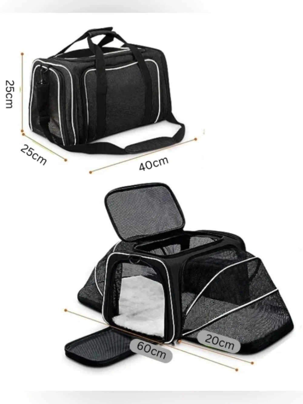 Petscape Expandable Pet Carrier for Safe Travels Medium